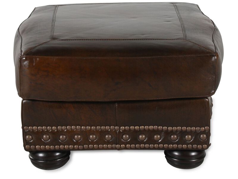 Cowboy Chesterfield Leather Ottoman
